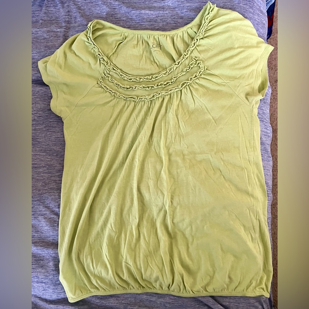 Ann Taylor Loft green short sleeve top - size S